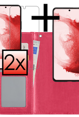 NoXx Hoes Geschikt voor <model> Hoesje Bookcase Hoes 2-in-1 Uitneembaar Cover Hard Case Met 2x Screenprotector - <color>