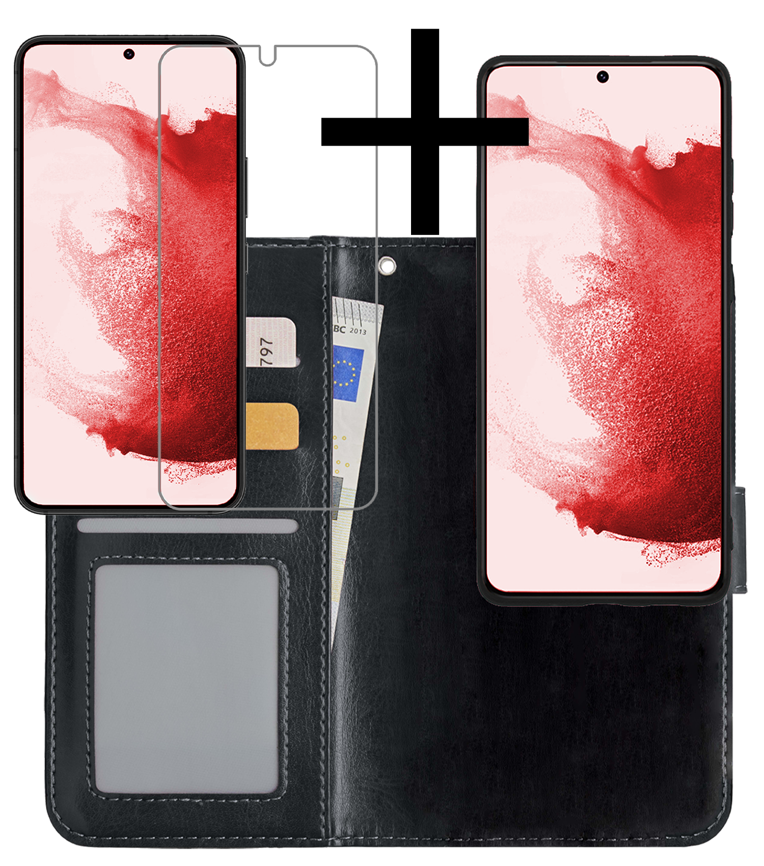 NoXx Hoes Geschikt voor <model> Hoesje Bookcase Hoes 2-in-1 Uitneembaar Cover Hard Case Met Screenprotector - <color>