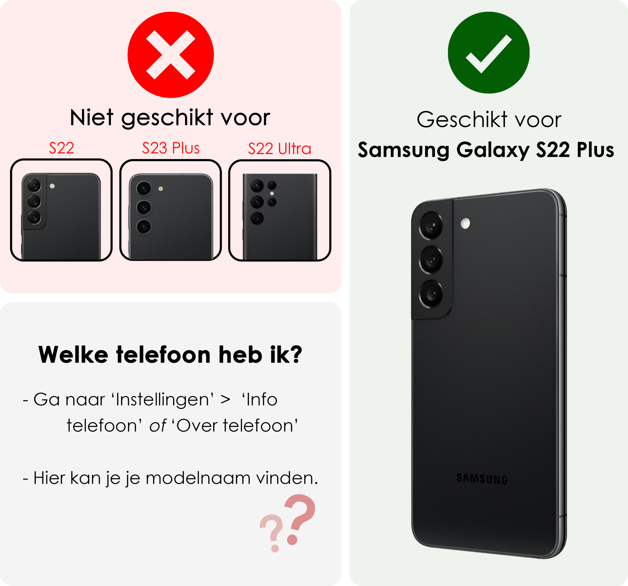 NoXx Hoes Geschikt voor <model> Hoesje Bookcase Hoes 2-in-1 Uitneembaar Cover Hard Case Met Screenprotector - <color>