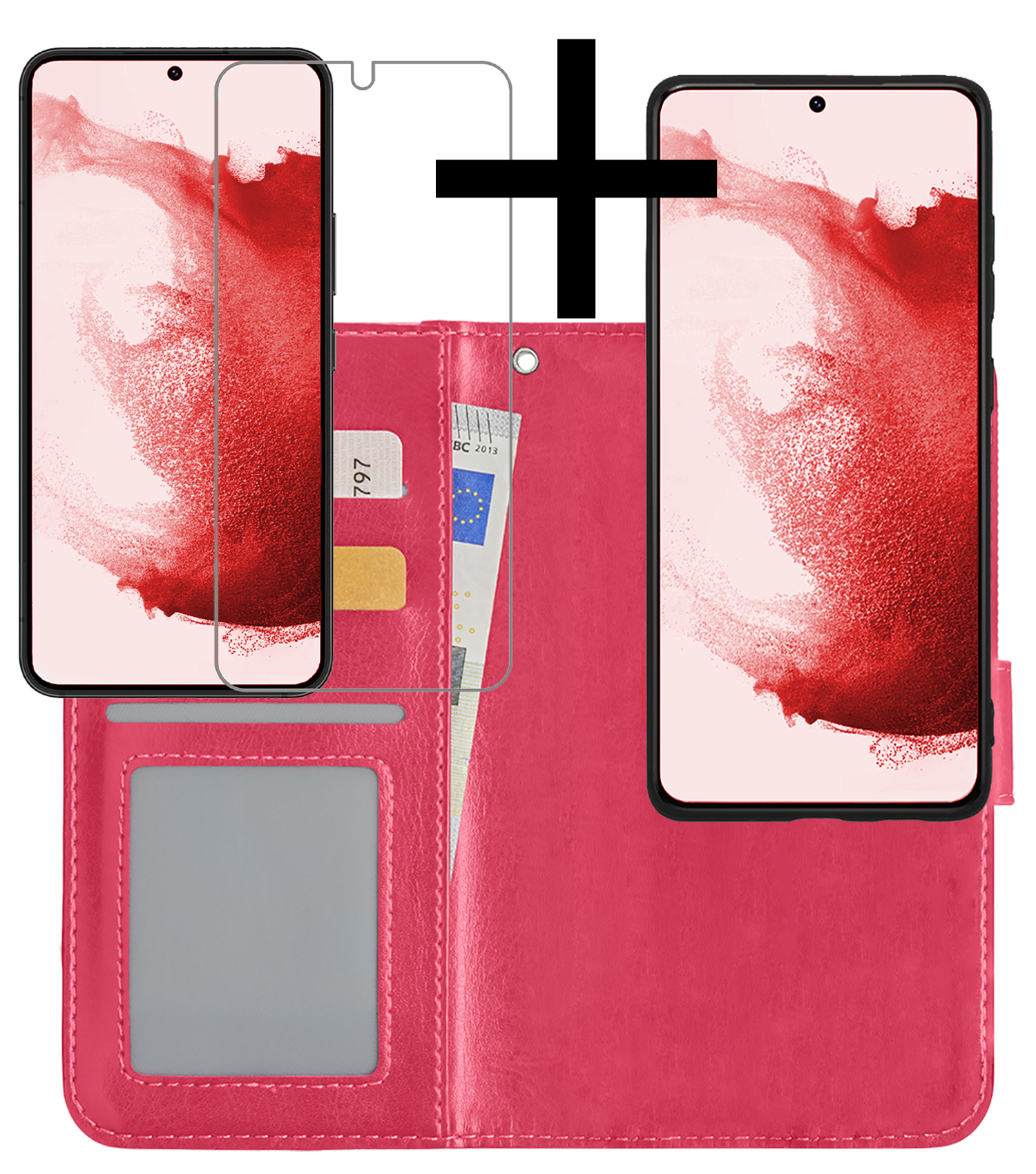 NoXx Hoes Geschikt voor <model> Hoesje Bookcase Hoes 2-in-1 Uitneembaar Cover Hard Case Met Screenprotector - <color>