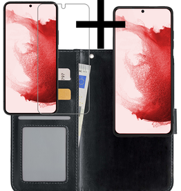 NoXx NoXx Samsung Galaxy S22 Hoesje Bookcase Uitneembaar Met Screenprotector - Zwart