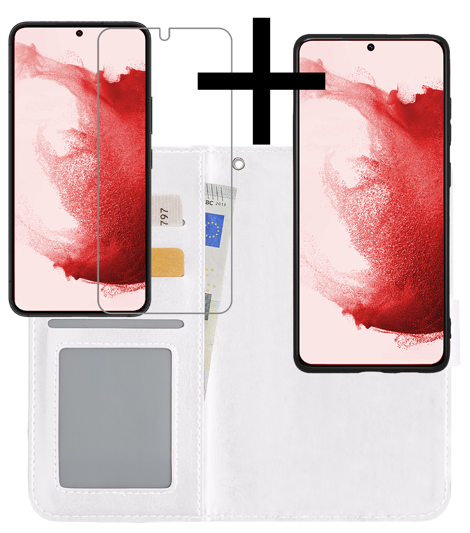 NoXx Hoes Geschikt voor <model> Hoesje Bookcase Hoes 2-in-1 Uitneembaar Cover Hard Case Met Screenprotector - <color>