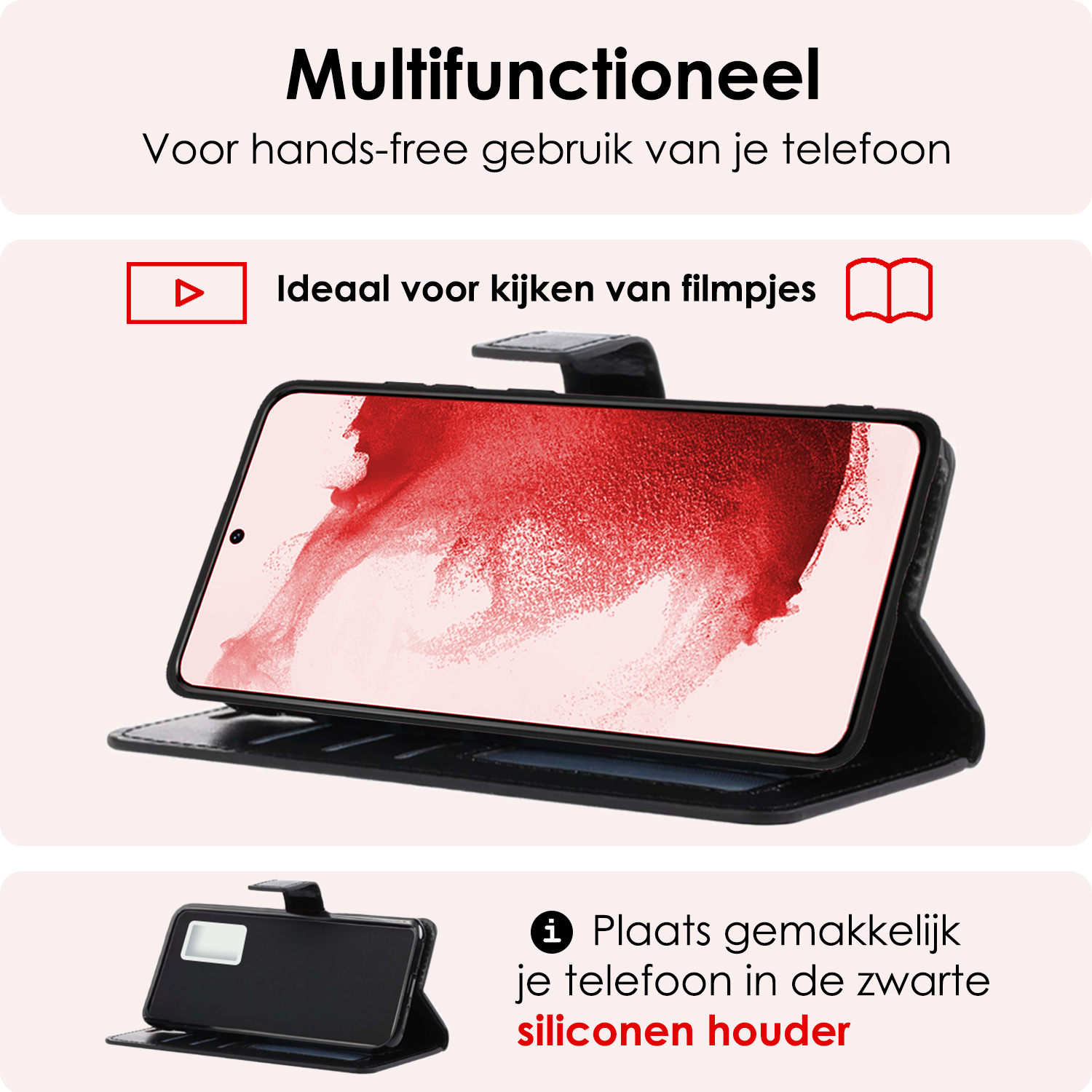NoXx Hoes Geschikt voor <model> Hoesje Bookcase Hoes 2-in-1 Uitneembaar Cover Hard Case Met Screenprotector - <color>