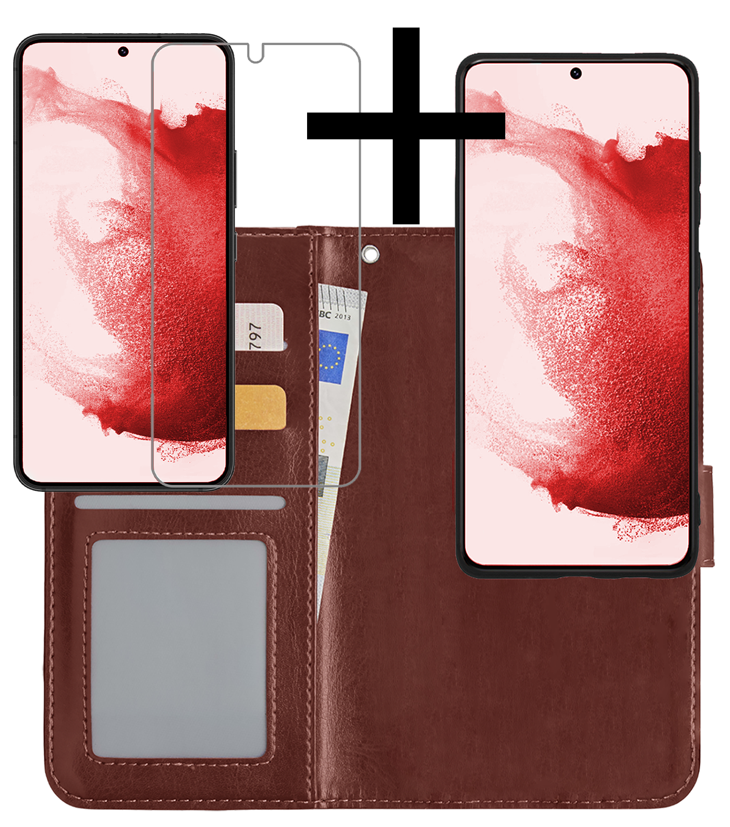 NoXx Hoes Geschikt voor <model> Hoesje Bookcase Hoes 2-in-1 Uitneembaar Cover Hard Case Met Screenprotector - <color>