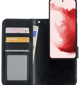 NoXx NoXx Samsung Galaxy S22 Hoesje Bookcase Uitneembaar - Zwart