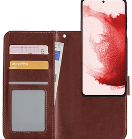 NoXx NoXx Samsung Galaxy S22 Hoesje Bookcase Uitneembaar - Bruin