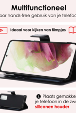 NoXx Hoes Geschikt voor <model> Hoesje Bookcase Hoes 2-in-1 Uitneembaar Cover Hard Case Met 2x Screenprotector - <color>