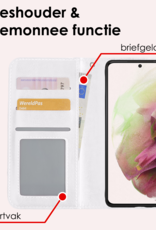 NoXx Hoes Geschikt voor <model> Hoesje Bookcase Hoes 2-in-1 Uitneembaar Cover Hard Case Met 2x Screenprotector - <color>