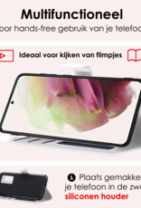 NoXx Hoes Geschikt voor <model> Hoesje Bookcase Hoes 2-in-1 Uitneembaar Cover Hard Case Met 2x Screenprotector - <color>