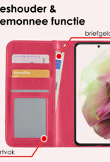 NoXx Hoes Geschikt voor <model> Hoesje Bookcase Hoes 2-in-1 Uitneembaar Cover Hard Case Met 2x Screenprotector - <color>