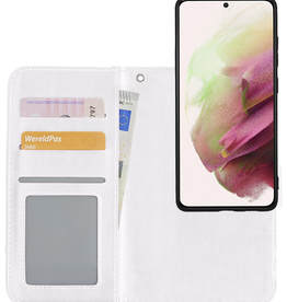 NoXx NoXx Samsung Galaxy S21 Ultra Hoesje Bookcase Uitneembaar - Wit