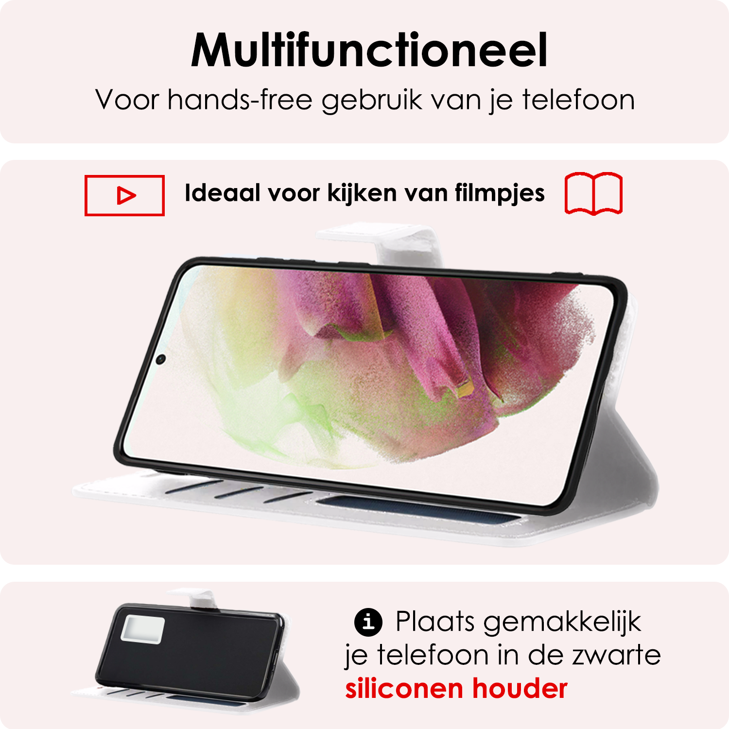 NoXx Hoes Geschikt voor <model> Hoesje Bookcase Hoes 2-in-1 Uitneembaar Cover Hard Case - <color>