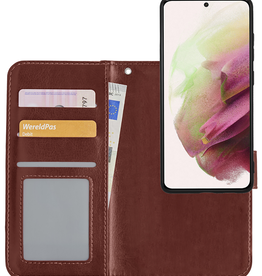 NoXx NoXx Samsung Galaxy S21 Ultra Hoesje Bookcase Uitneembaar - Bruin