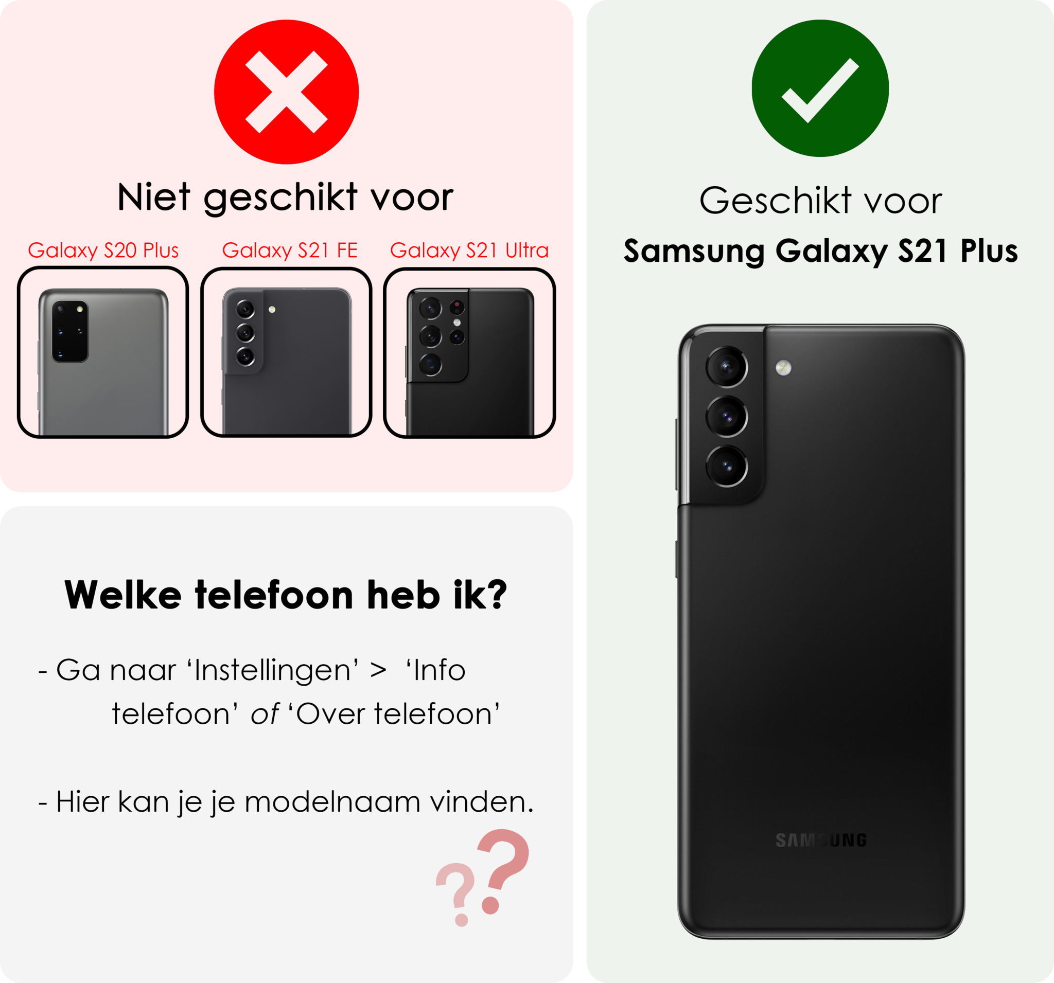 NoXx Hoes Geschikt voor <model> Hoesje Bookcase Hoes 2-in-1 Uitneembaar Cover Hard Case Met 2x Screenprotector - <color>