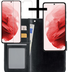 NoXx NoXx Samsung Galaxy S21 Plus Hoesje Bookcase Uitneembaar Met Screenprotector - Zwart