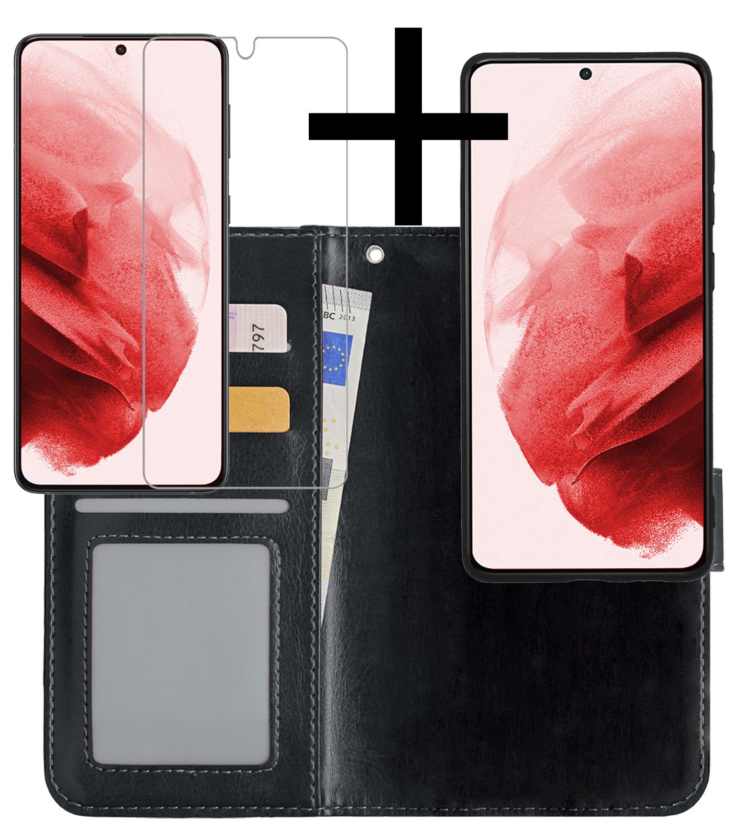 NoXx Hoes Geschikt voor <model> Hoesje Bookcase Hoes 2-in-1 Uitneembaar Cover Hard Case Met Screenprotector - <color>