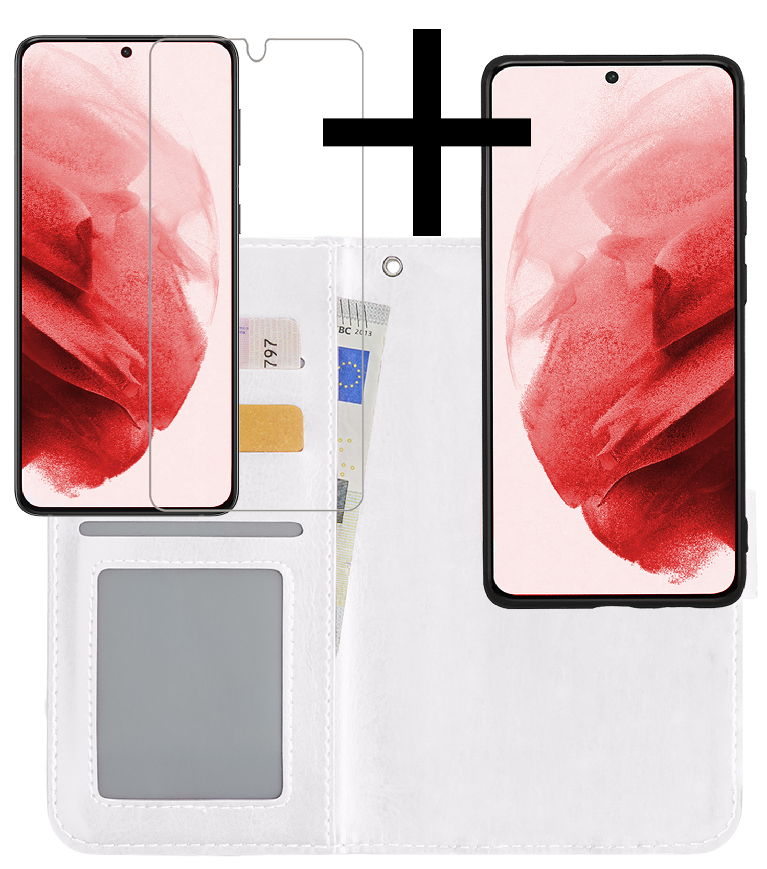 NoXx Hoes Geschikt voor <model> Hoesje Bookcase Hoes 2-in-1 Uitneembaar Cover Hard Case Met Screenprotector - <color>