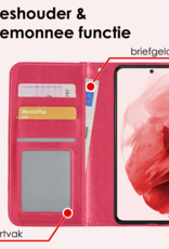 NoXx Hoes Geschikt voor <model> Hoesje Bookcase Hoes 2-in-1 Uitneembaar Cover Hard Case Met 2x Screenprotector - <color>