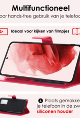 NoXx Hoes Geschikt voor <model> Hoesje Bookcase Hoes 2-in-1 Uitneembaar Cover Hard Case Met 2x Screenprotector - <color>