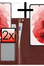 NoXx Hoes Geschikt voor <model> Hoesje Bookcase Hoes 2-in-1 Uitneembaar Cover Hard Case Met 2x Screenprotector - <color>