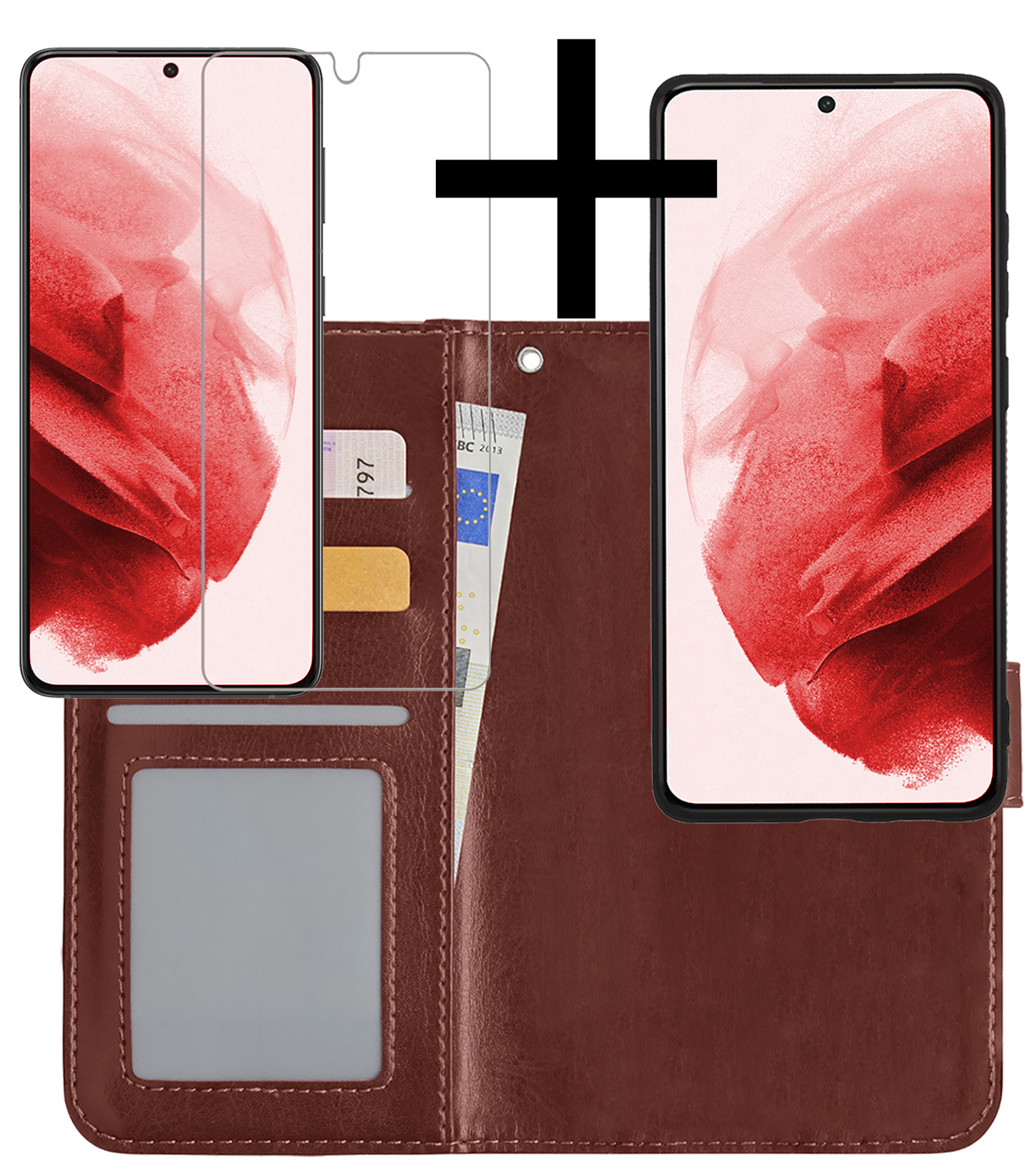 NoXx Hoes Geschikt voor <model> Hoesje Bookcase Hoes 2-in-1 Uitneembaar Cover Hard Case Met Screenprotector - <color>