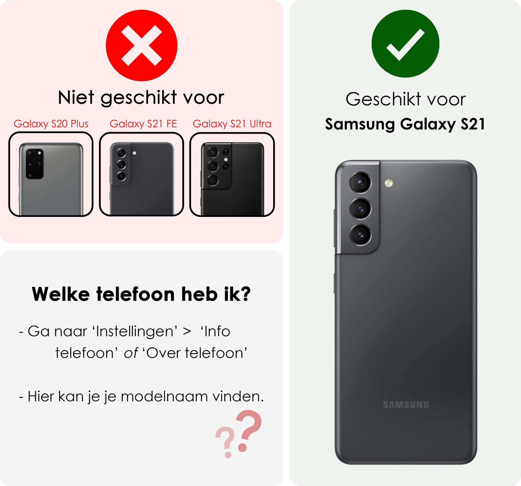 NoXx Hoes Geschikt voor <model> Hoesje Bookcase Hoes 2-in-1 Uitneembaar Cover Hard Case Met Screenprotector - <color>