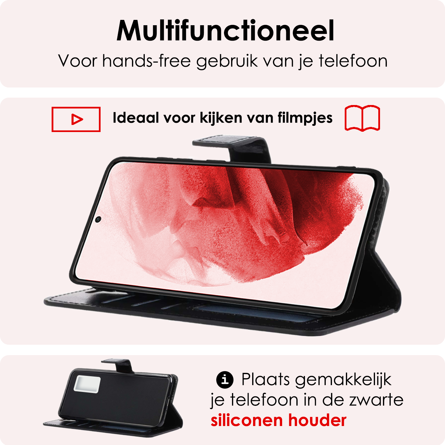 NoXx Hoes Geschikt voor <model> Hoesje Bookcase Hoes 2-in-1 Uitneembaar Cover Hard Case - <color>