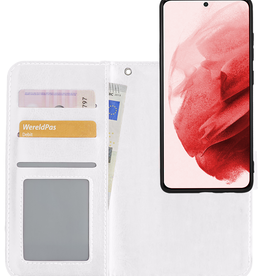 NoXx NoXx Samsung Galaxy S21 Hoesje Bookcase Uitneembaar - Wit