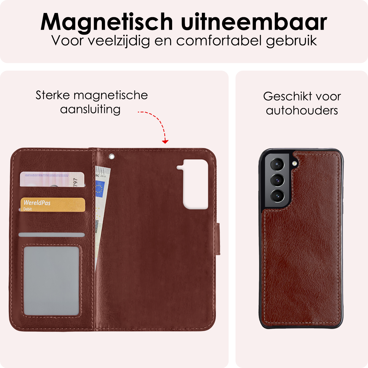 NoXx Hoes Geschikt voor <model> Hoesje Bookcase Hoes 2-in-1 Uitneembaar Cover Hard Case - <color>