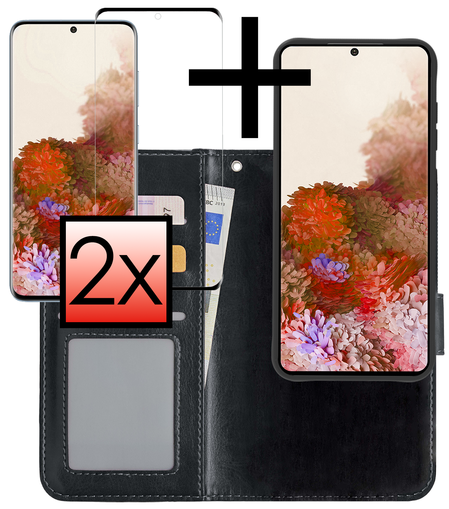 NoXx Hoes Geschikt voor <model> Hoesje Bookcase Hoes 2-in-1 Uitneembaar Cover Hard Case Met 2x Screenprotector - <color>