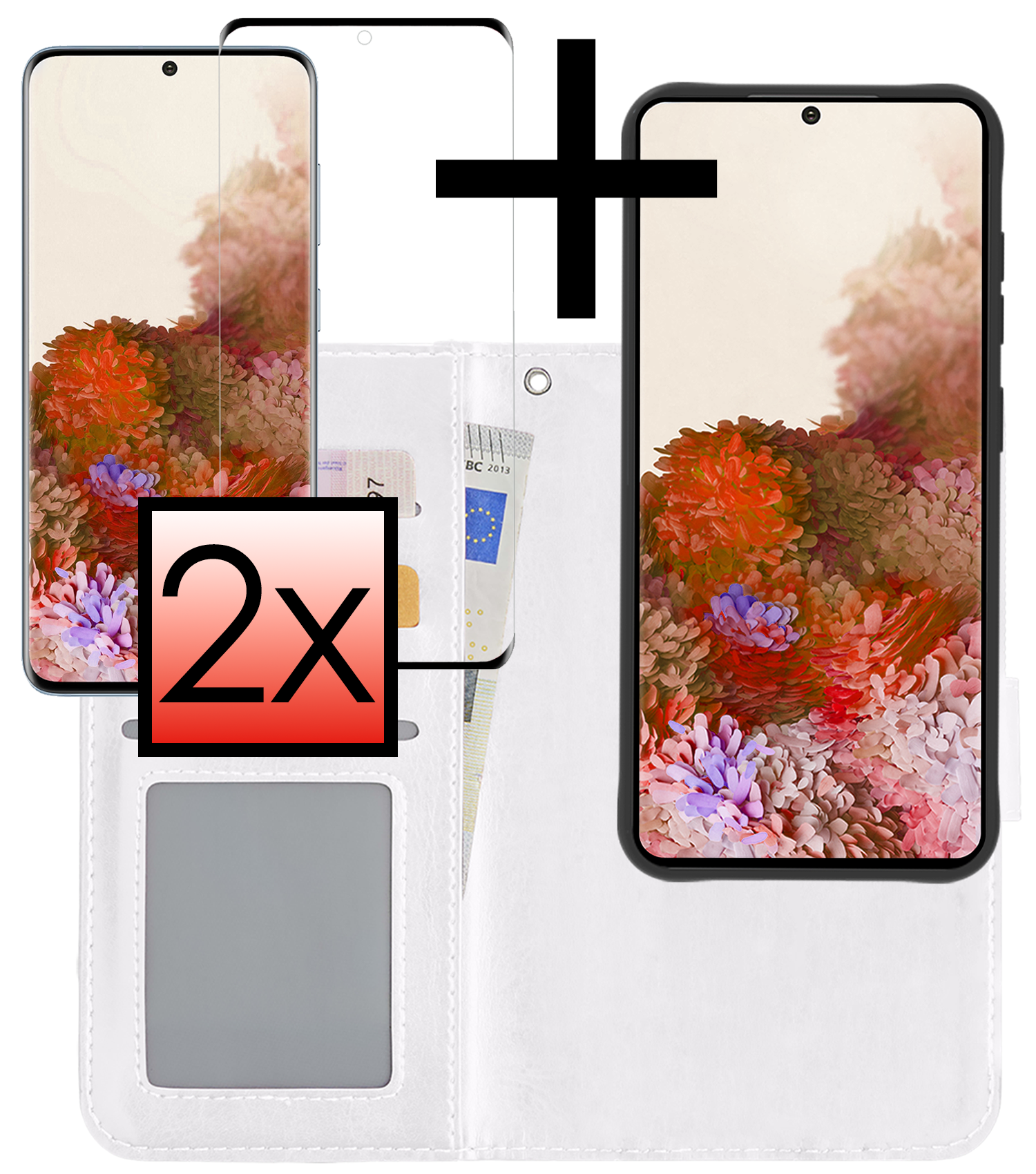 NoXx Hoes Geschikt voor <model> Hoesje Bookcase Hoes 2-in-1 Uitneembaar Cover Hard Case Met 2x Screenprotector - <color>