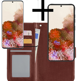 NoXx NoXx Samsung Galaxy S20 Ultra Hoesje Bookcase Uitneembaar Met Screenprotector - Bruin