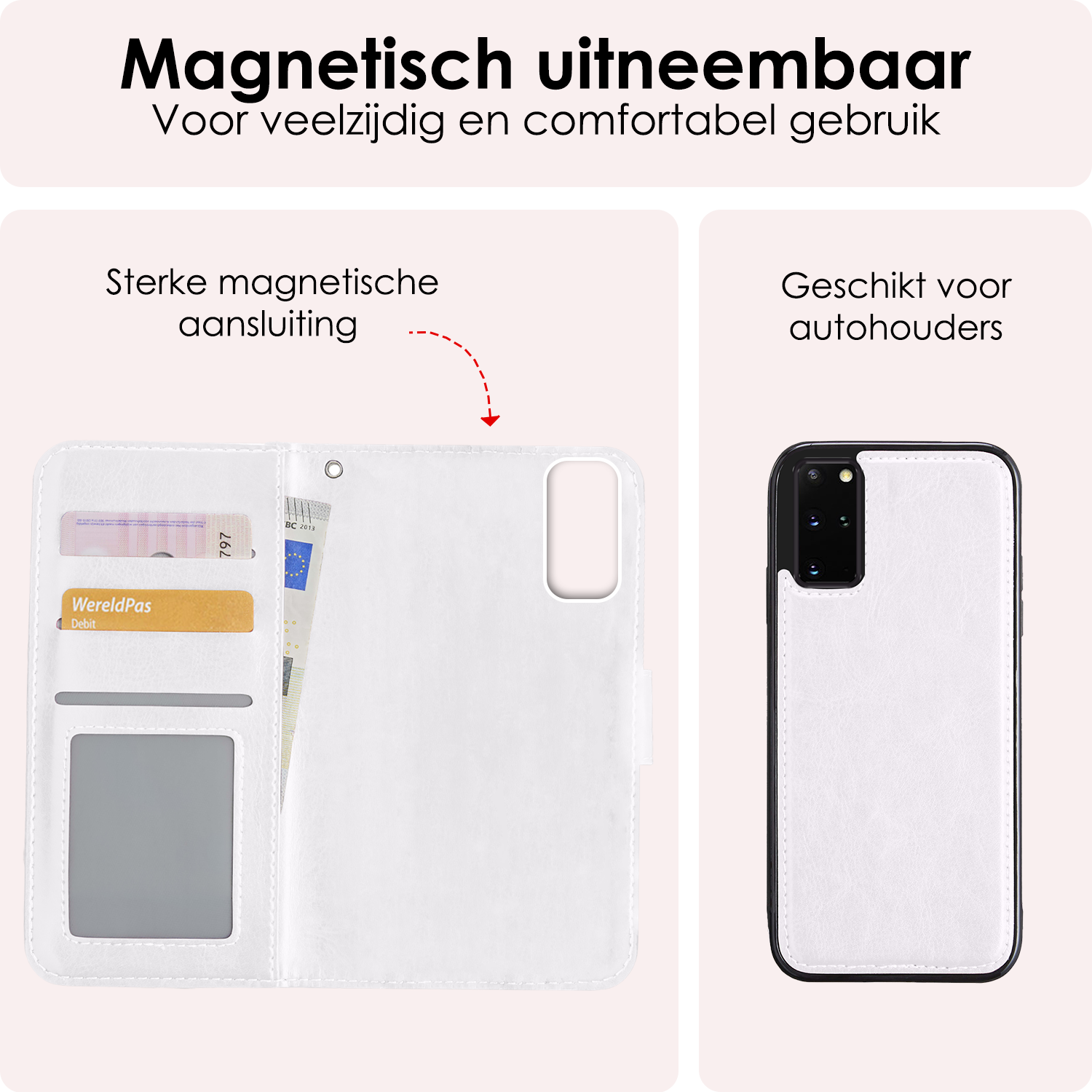 NoXx Hoes Geschikt voor <model> Hoesje Bookcase Hoes 2-in-1 Uitneembaar Cover Hard Case Met 2x Screenprotector - <color>