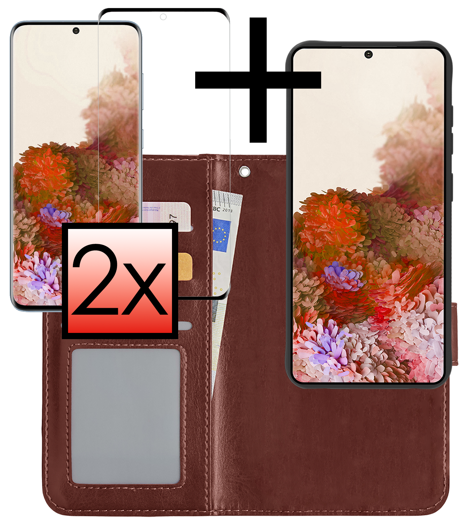 NoXx Hoes Geschikt voor <model> Hoesje Bookcase Hoes 2-in-1 Uitneembaar Cover Hard Case Met 2x Screenprotector - <color>