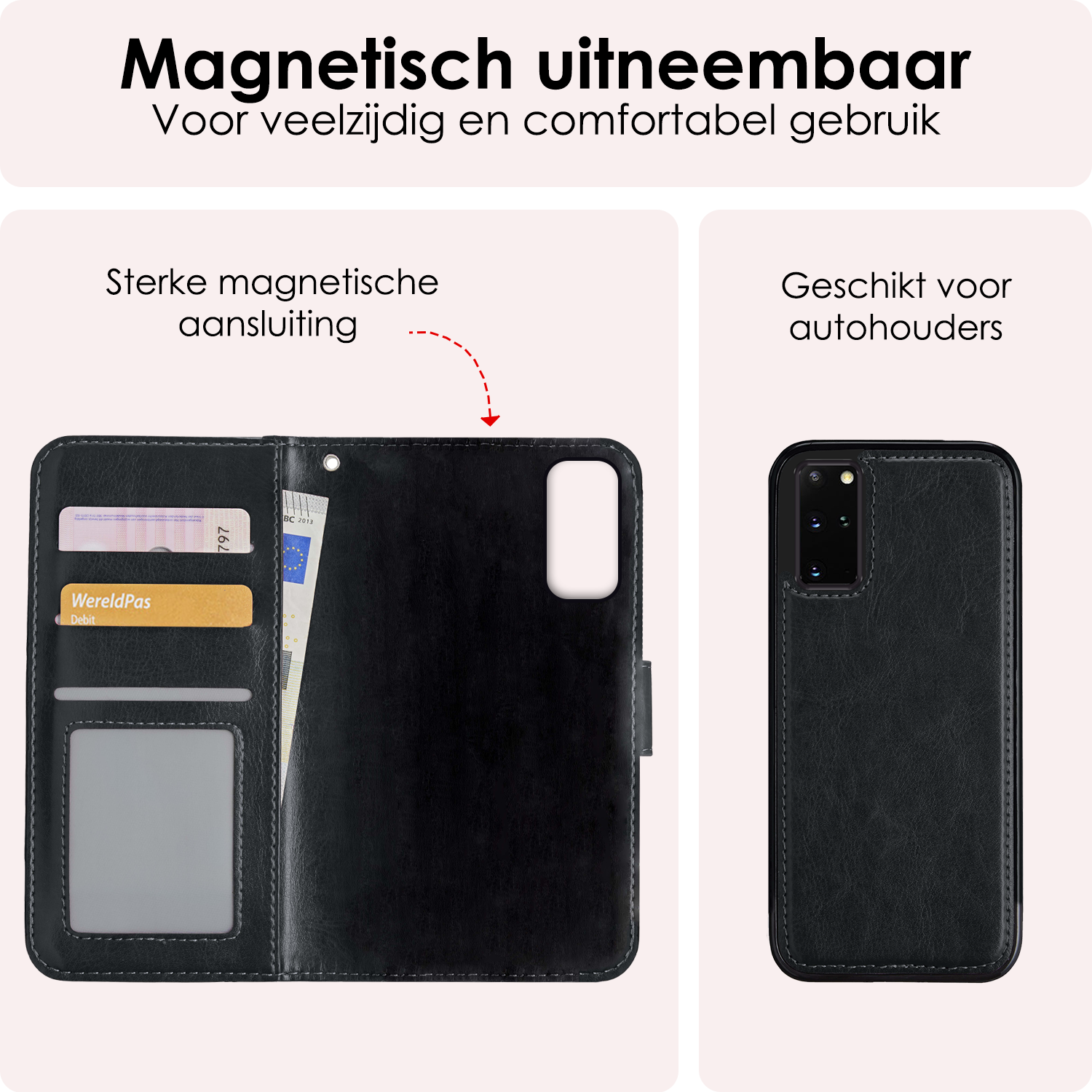 NoXx Hoes Geschikt voor <model> Hoesje Bookcase Hoes 2-in-1 Uitneembaar Cover Hard Case - <color>