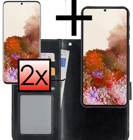 NoXx NoXx Samsung Galaxy S20 Hoesje Bookcase Uitneembaar Met 2x Screenprotector - Zwart