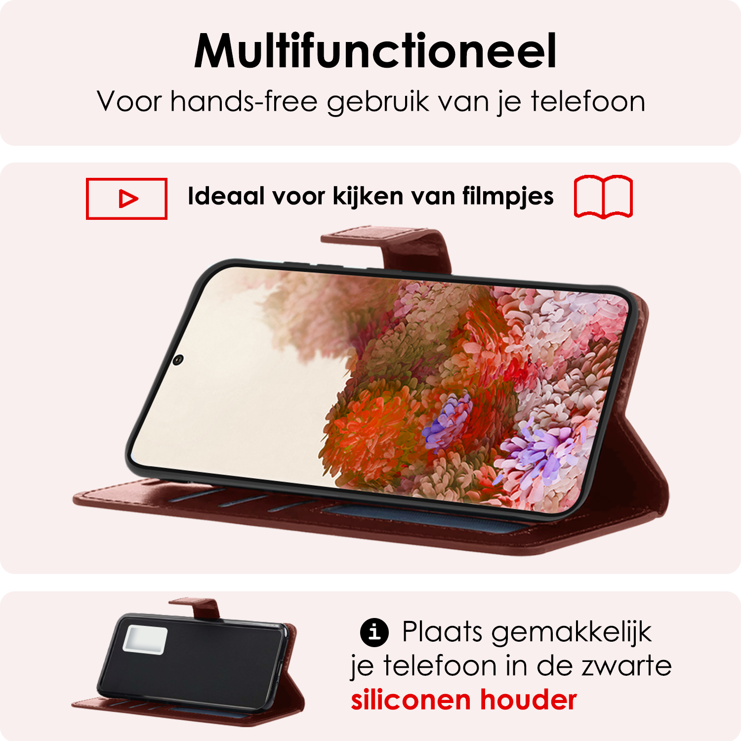 NoXx Hoes Geschikt voor <model> Hoesje Bookcase Hoes 2-in-1 Uitneembaar Cover Hard Case Met Screenprotector - <color>