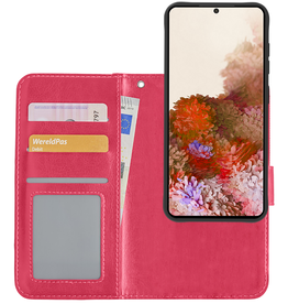NoXx NoXx Samsung Galaxy S20 Hoesje Bookcase Uitneembaar - Donkerroze
