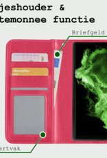 BASEY. Hoes Geschikt voor <model> Hoesje Bookcase Hoes 2-in-1 Cover Met 2x Screenprotector - Hoesje Geschikt voor <model2> Hoes 2-in-1 Hoesje Case - <color>