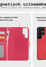 BASEY. Hoes Geschikt voor <model> Hoesje Bookcase Hoes 2-in-1 Cover Met 2x Screenprotector - Hoesje Geschikt voor <model2> Hoes 2-in-1 Hoesje Case - <color>