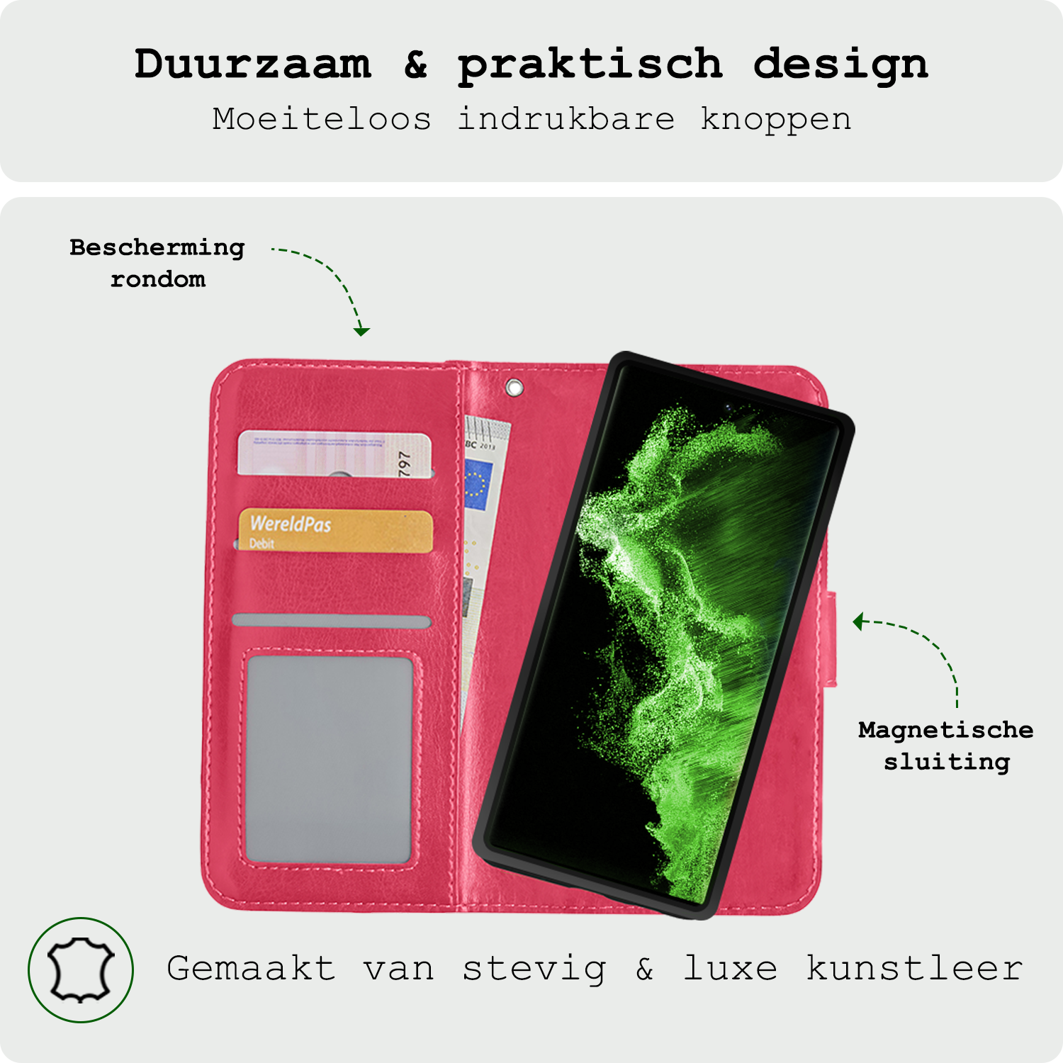BASEY. Hoes Geschikt voor <model> Hoesje Bookcase Hoes 2-in-1 Cover Met 2x Screenprotector - Hoesje Geschikt voor <model2> Hoes 2-in-1 Hoesje Case - <color>