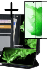 BASEY. Hoes Geschikt voor <model> Hoesje Bookcase Hoes 2-in-1 Cover Met Screenprotector - Hoesje Geschikt voor <model2> Hoes 2-in-1 Hoesje Case - <color>