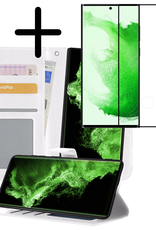 BASEY. Hoes Geschikt voor <model> Hoesje Bookcase Hoes 2-in-1 Cover Met Screenprotector - Hoesje Geschikt voor <model2> Hoes 2-in-1 Hoesje Case - <color>