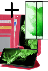 BASEY. Hoes Geschikt voor <model> Hoesje Bookcase Hoes 2-in-1 Cover Met Screenprotector - Hoesje Geschikt voor <model2> Hoes 2-in-1 Hoesje Case - <color>