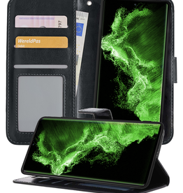 BASEY. BASEY. Samsung Galaxy S22 Ultra Hoesje Bookcase Uitneembaar - Zwart