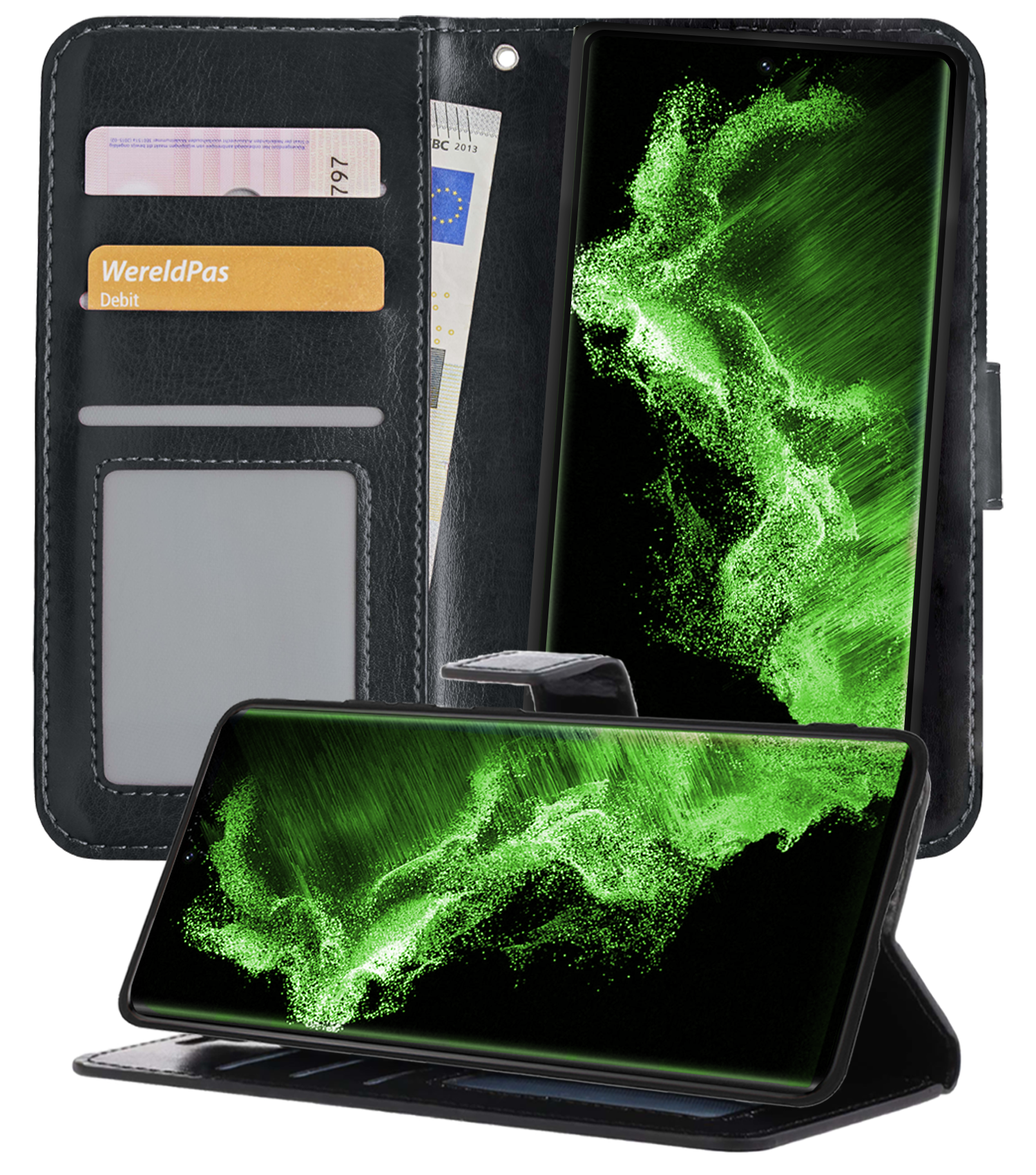 BASEY. Hoes Geschikt voor <model> Hoesje Bookcase Hoes 2-in-1 Cover - Hoesje Geschikt voor <model2> Hoes 2-in-1 Hoesje Case - <color>