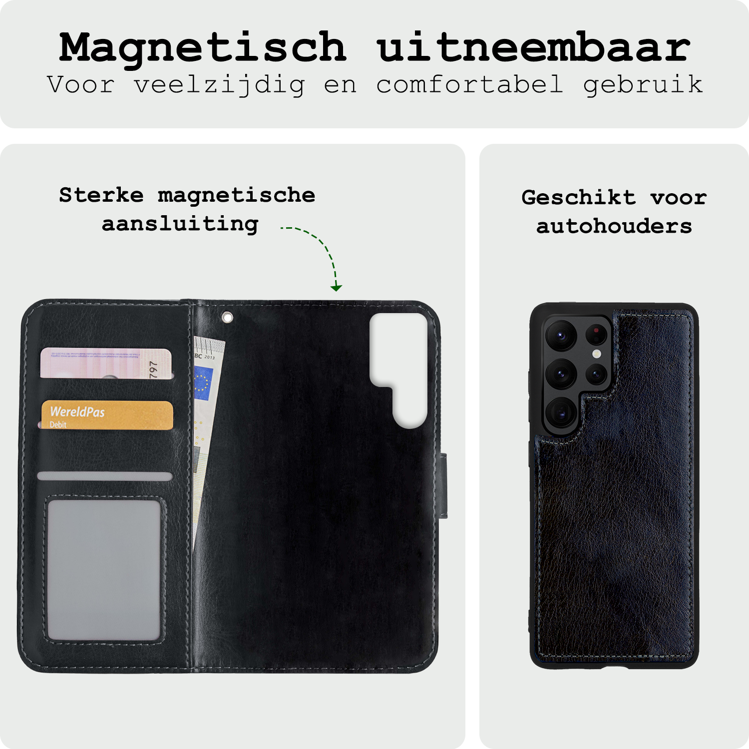 BASEY. Hoes Geschikt voor <model> Hoesje Bookcase Hoes 2-in-1 Cover - Hoesje Geschikt voor <model2> Hoes 2-in-1 Hoesje Case - <color>