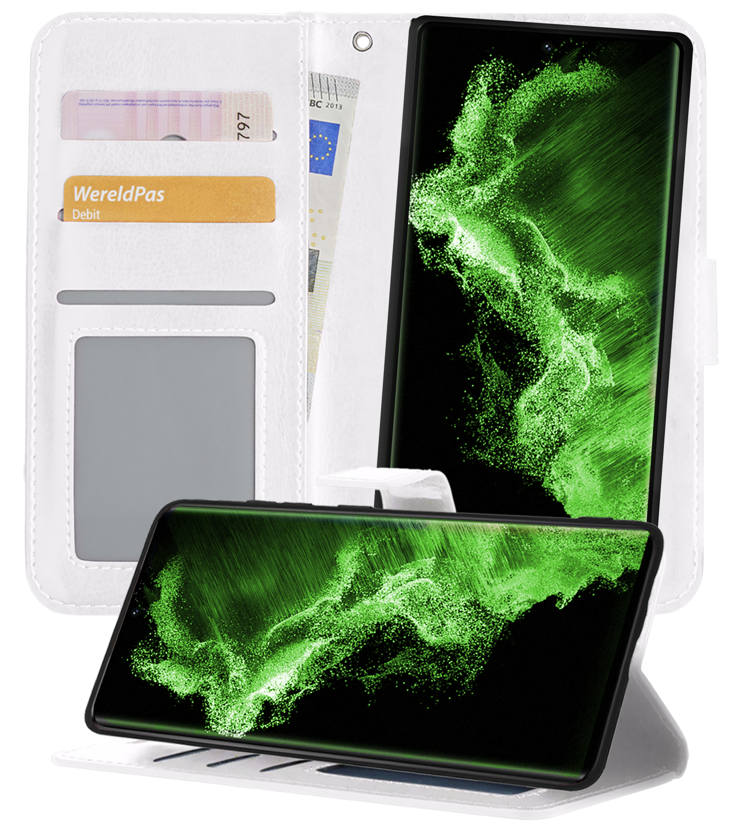 BASEY. Hoes Geschikt voor <model> Hoesje Bookcase Hoes 2-in-1 Cover - Hoesje Geschikt voor <model2> Hoes 2-in-1 Hoesje Case - <color>