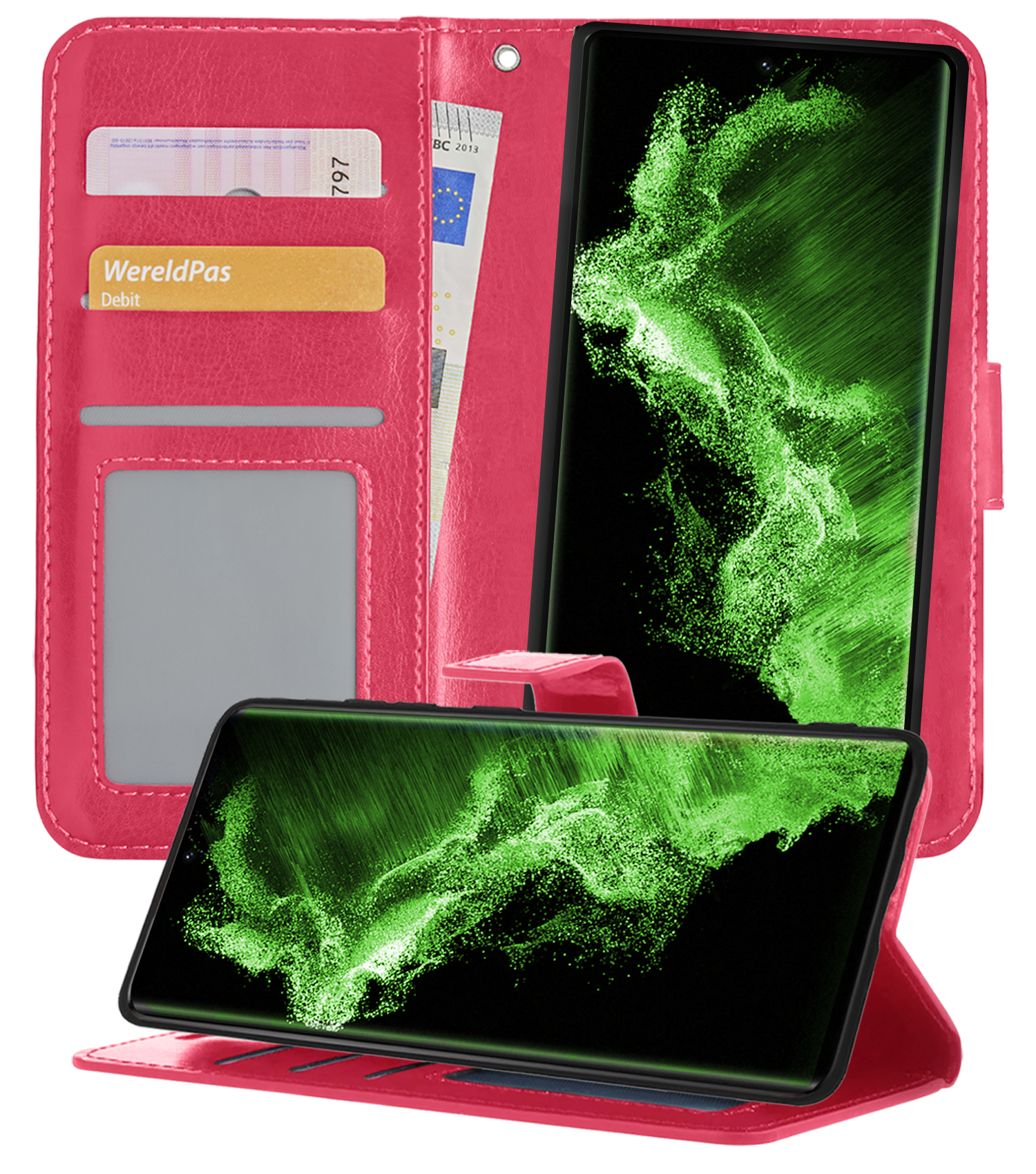 BASEY. Hoes Geschikt voor <model> Hoesje Bookcase Hoes 2-in-1 Cover - Hoesje Geschikt voor <model2> Hoes 2-in-1 Hoesje Case - <color>