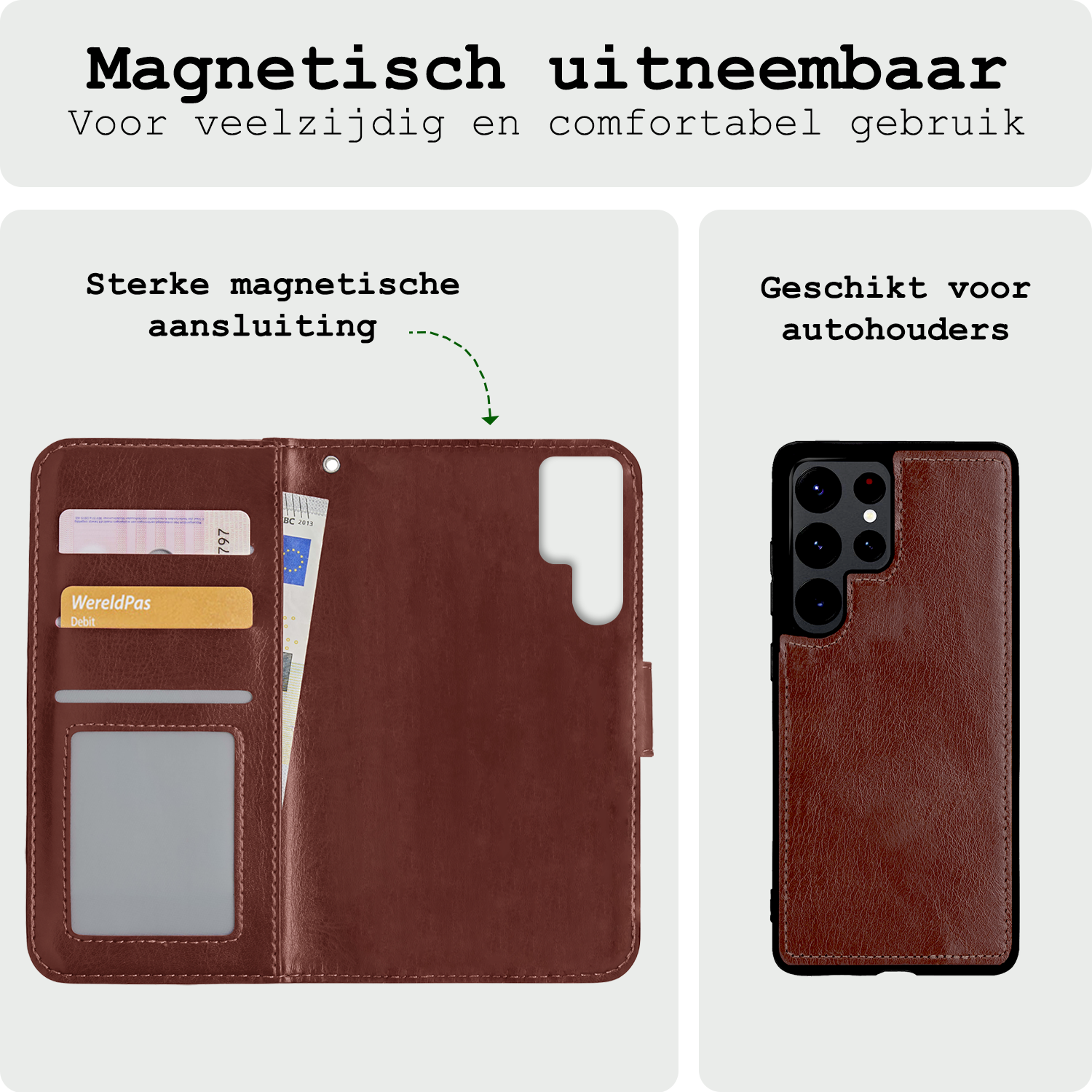 BASEY. Hoes Geschikt voor <model> Hoesje Bookcase Hoes 2-in-1 Cover - Hoesje Geschikt voor <model2> Hoes 2-in-1 Hoesje Case - <color>